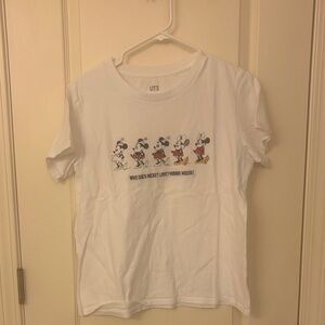 Disney White T-Shirt with Mickey and Minnie Design